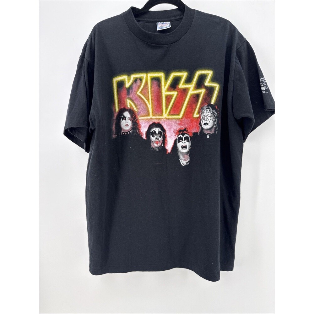 Vtg Kiss Army Depot T-Shirt Logo Band Photo Tour Sz XL